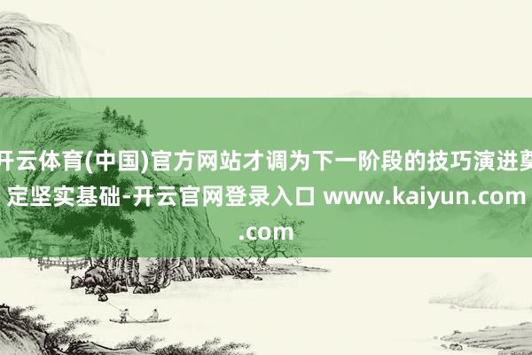 开云体育(中国)官方网站才调为下一阶段的技巧演进奠定坚实基础-开云官网登录入口 www.kaiyun.com